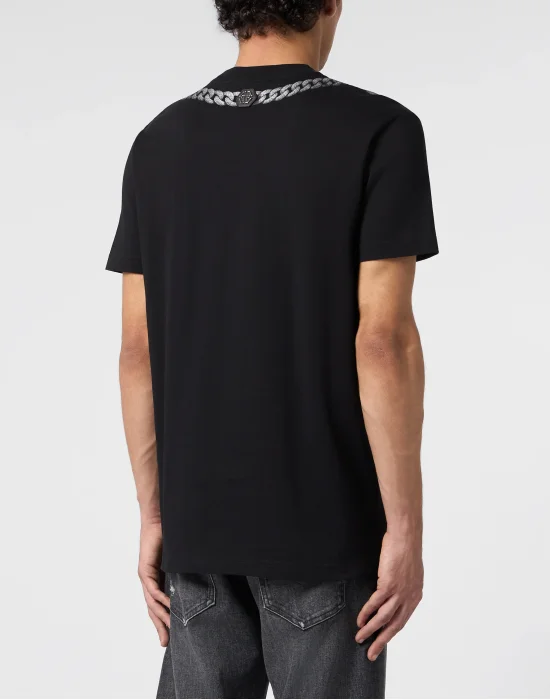 Round Neck T-Shirt Chains Print