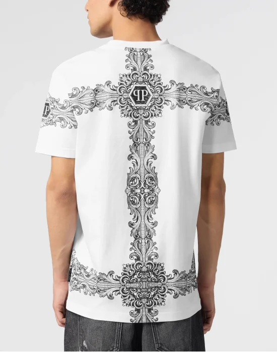 Round Neck T-Shirt Baroque Skull