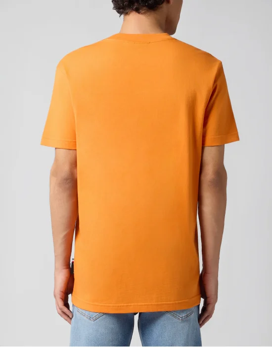 Round Neck T-Shirt Chest Dragon Stones