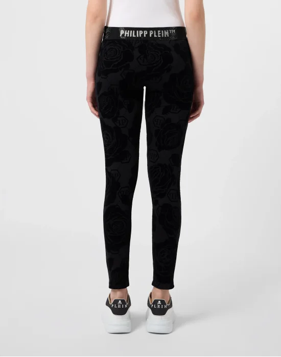 Leggings Flock Flower Monogram