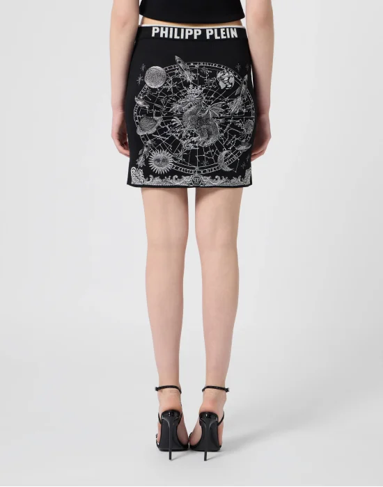 Knitted Mini Skirt Zodiac