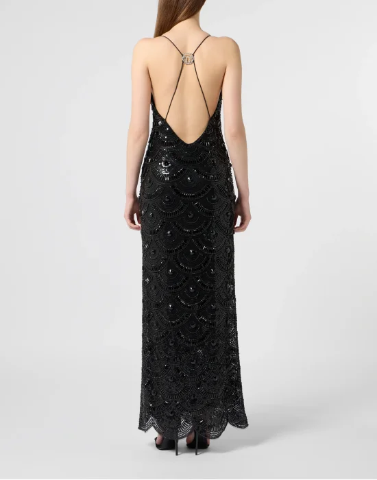 Maxi Dress Shiny Waves