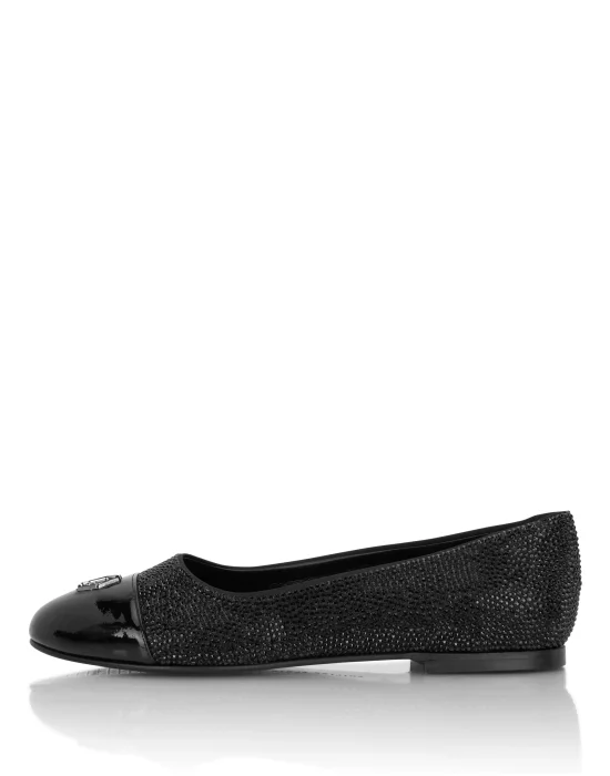 Satin Ballerinas Strass