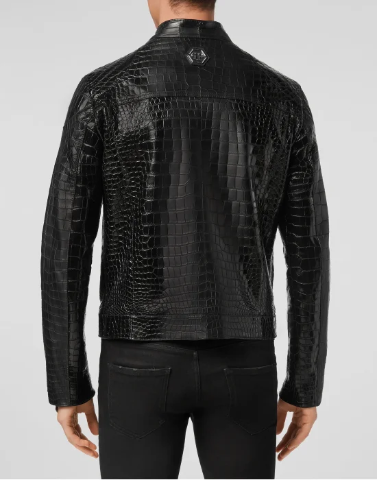 Leather Crocodile Jacket  Luxury