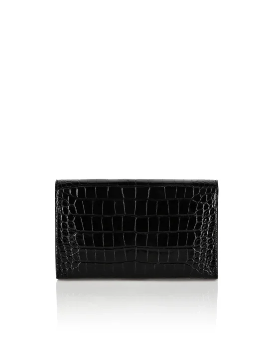 Small Croco Embossed Clutch Eagle