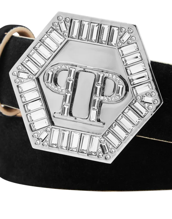 Saffiano Leather Belt Hexagon