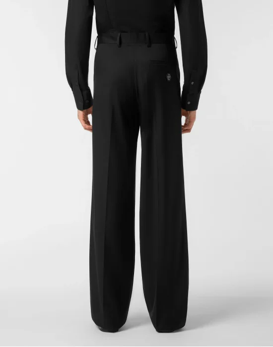 Wool Wide Leg Trousers