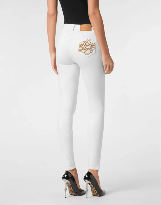 Denim High Waist Jegging Logo