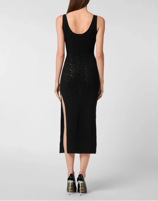 Viscose Long Dress Monogram
