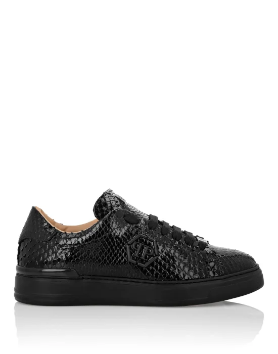 Python Leather Lo-Top Sneakers Hexagon