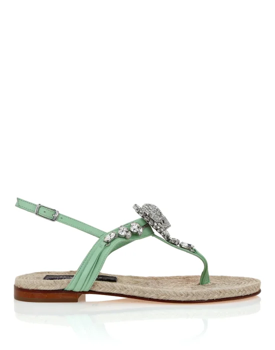 Flat Sandals Strass Skull
