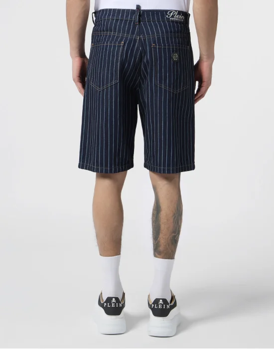 Denim Shorts Pinstripe
