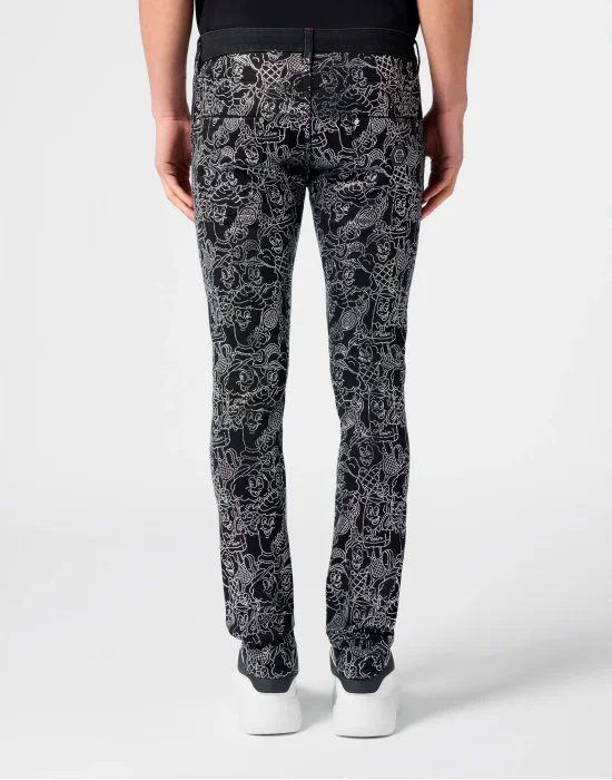 Rockstar Fit Jeans Ice Cream Strass