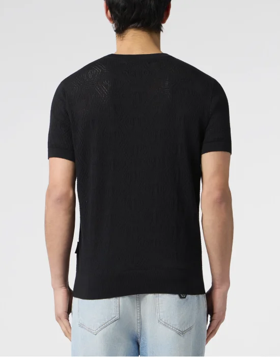 Round Neck T-Shirt Openwork Monogram