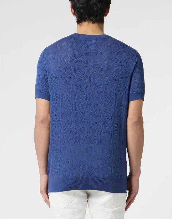 Round Neck T-Shirt Openwork Monogram