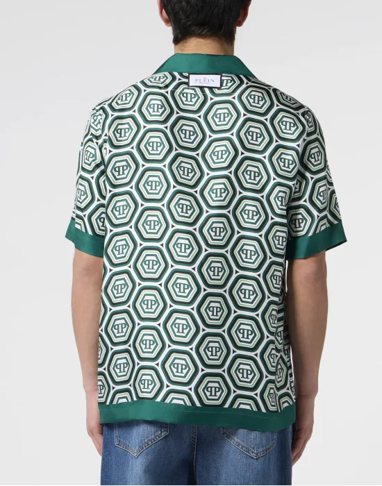 Silk Bowling Shirt Monogram 70's
