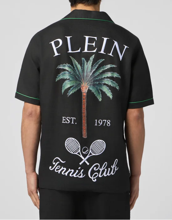 Linen Bowling Shirt Plein Tennis