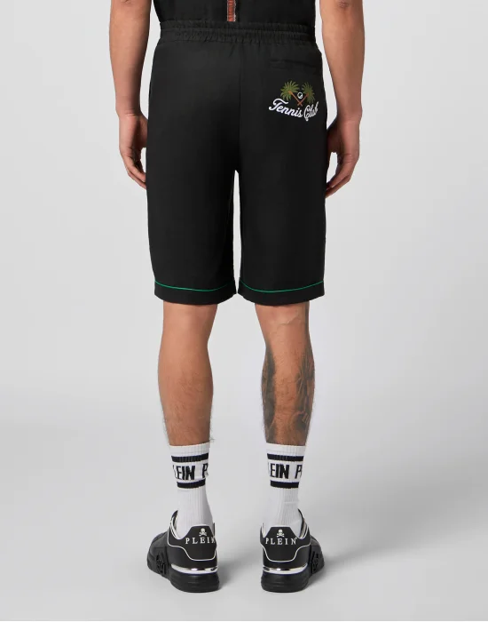 Linen Drawstring Shorts Plein Tennis