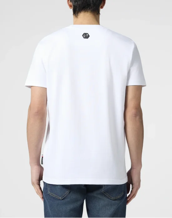 Round Neck T-Shirt Glitter Skull