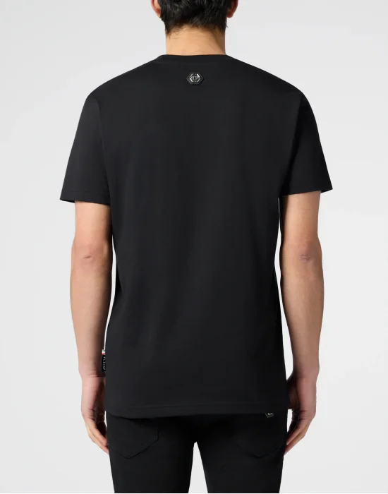 Round Neck T-Shirt Glitter Skull