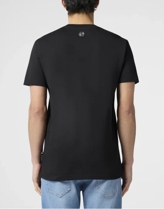 Round Neck T-Shirt Paint Splash Skull