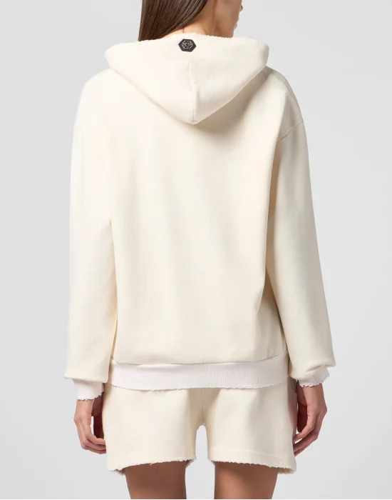 Washed Hoodie Tennis Club Crystals