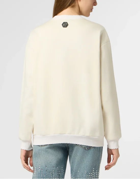 Washed Sweatshirt Tennis Society Strass
