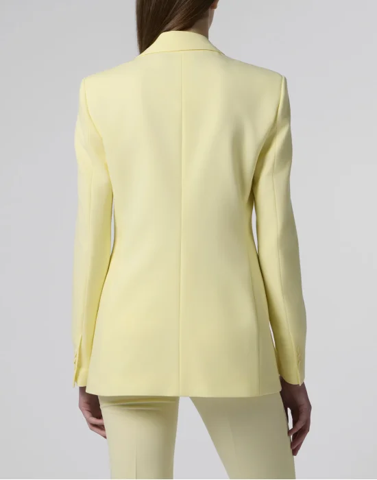 Wool Fitted Single-Breasted Blazer