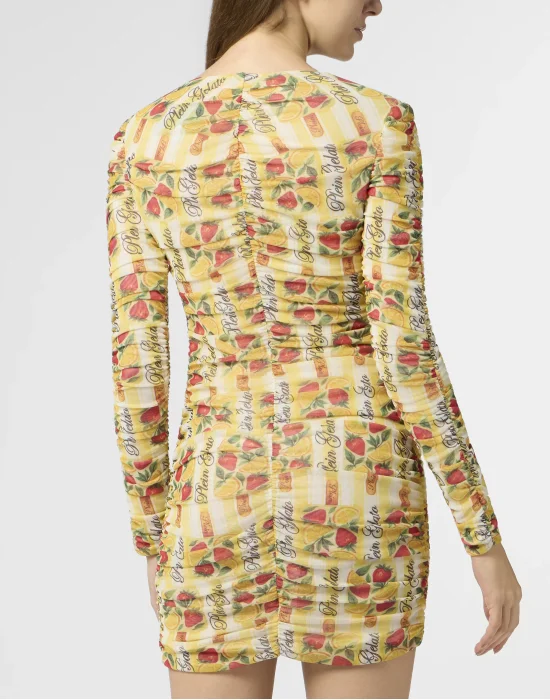 Wrinkled Tulle Mini Dress Gelato