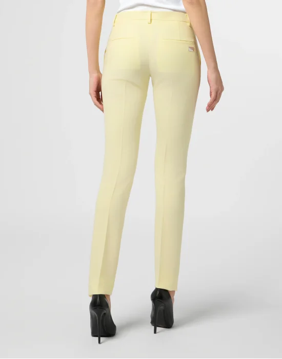 Wool Office Trousers Regular Waist