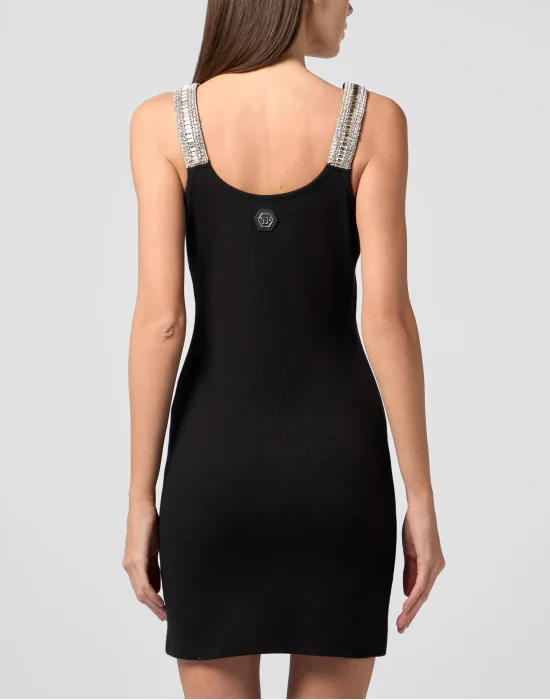 Mini Tank Dress Strass Hexagon