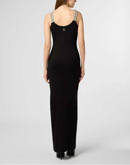 Long Tank Dress Strass Hexagon