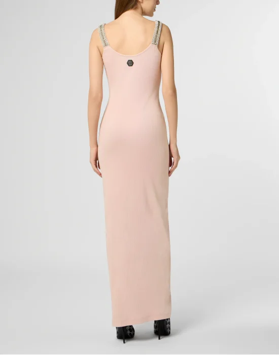Long Tank Dress Strass Hexagon