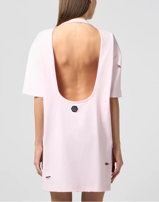 Open Back T-Shirt Mini Dress Tennis Club