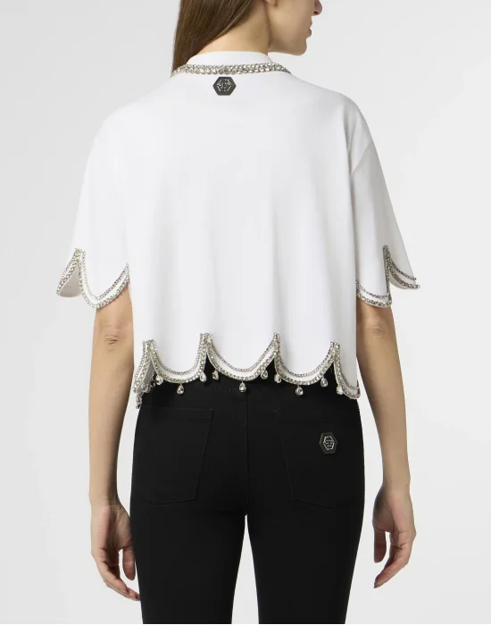 Cropped T-Shirt Crystal Waves