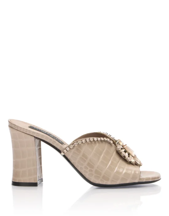 Mid-Heel Platform Sandals Broche Cocco