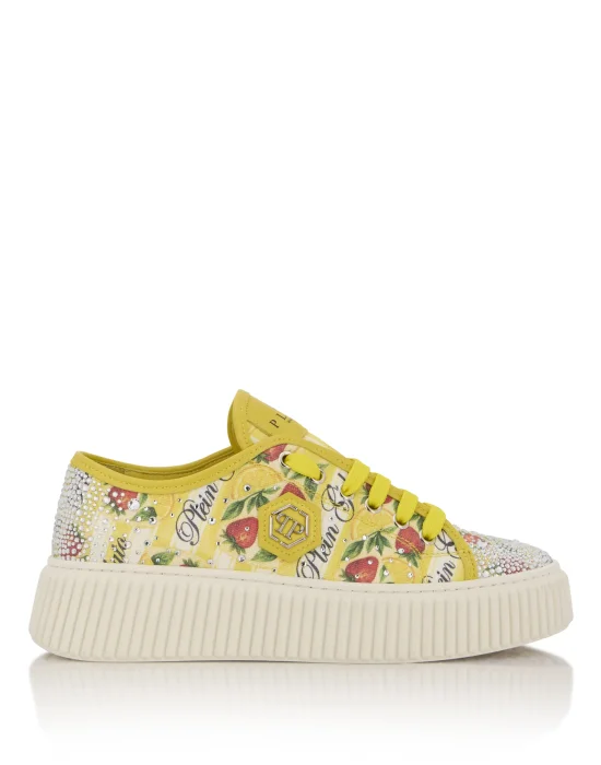Low-Top Platform Sneakers Ice Cream