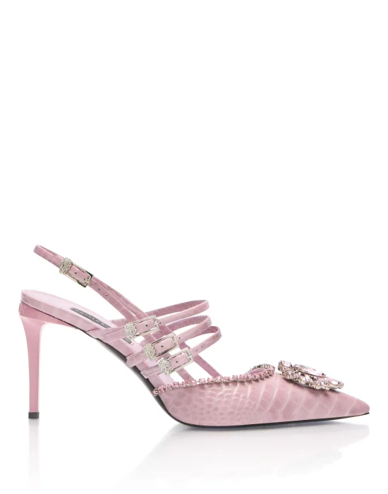 High Heels Slingbacks Cocco Broche 85