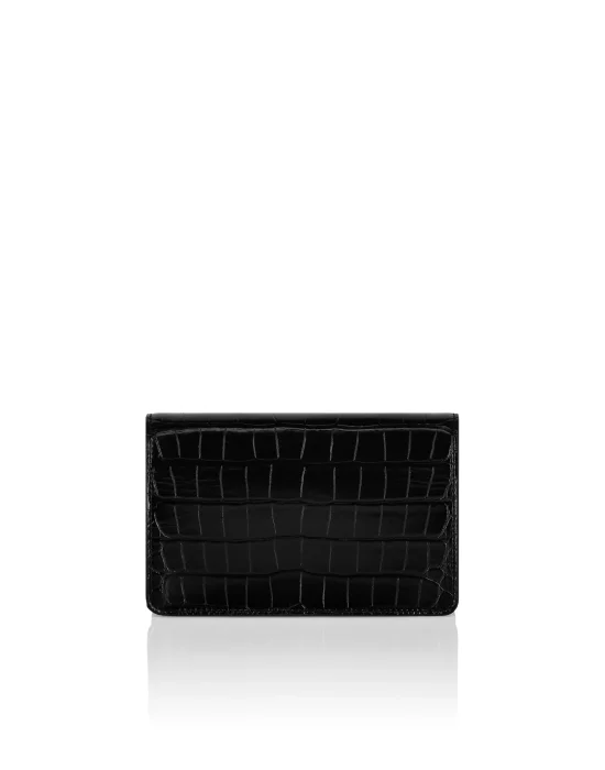 Clutch Croco Print Hexagon