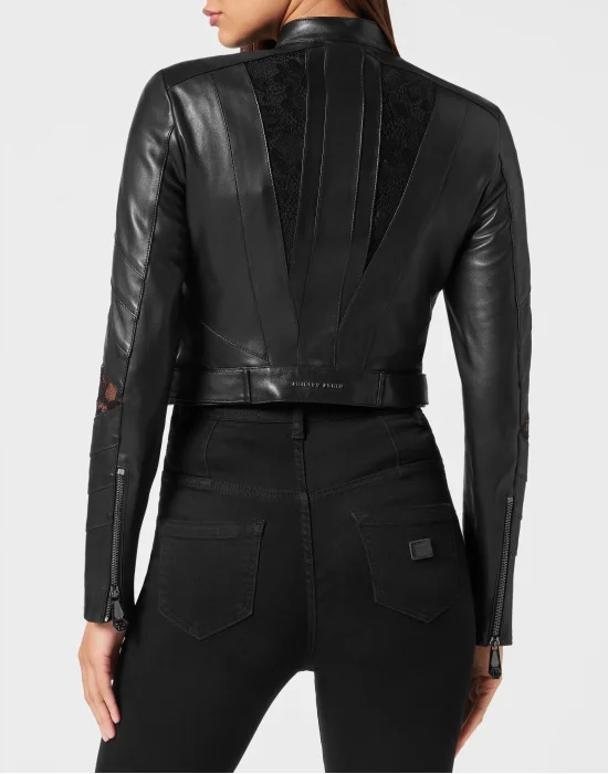 Leather Fitted Biker Lace