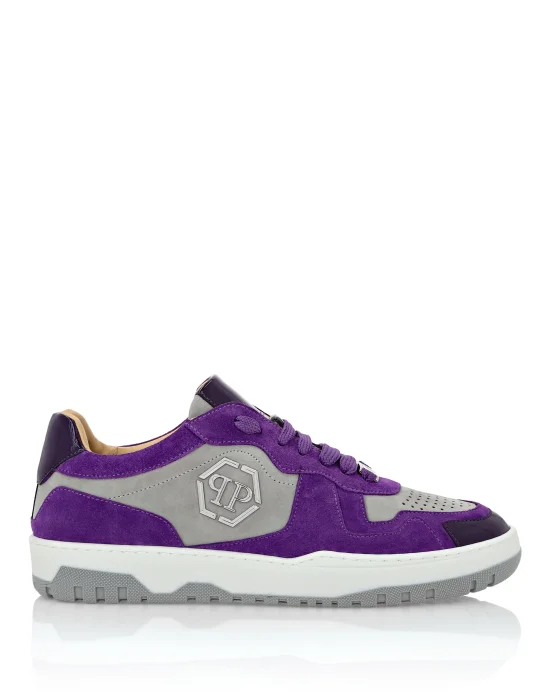 Mix Leather Lo-Top Sneakers