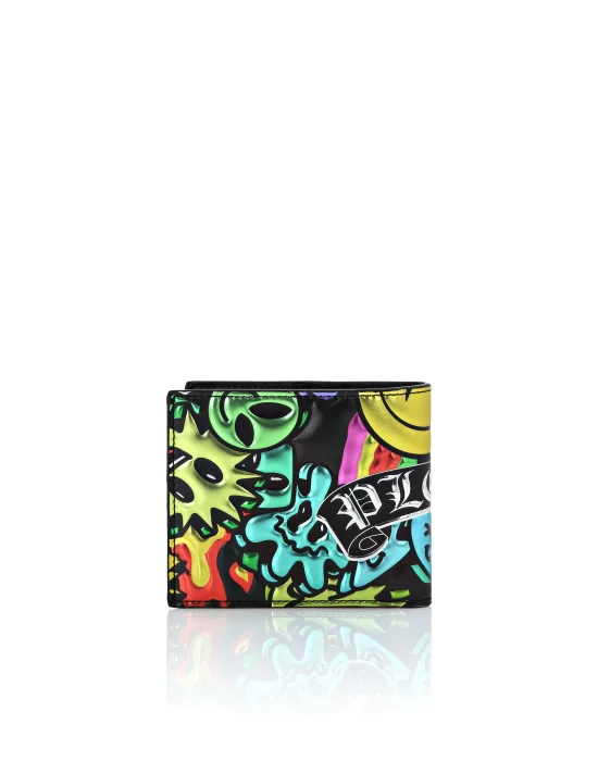 Mirror Leather French Wallet Smile