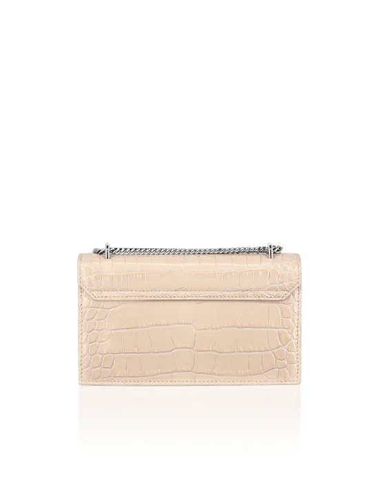 Croco Embossed Clutch Eagle