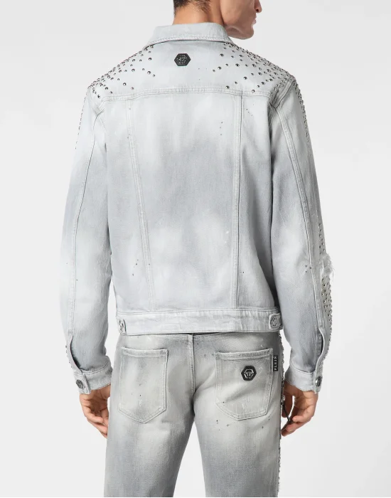 Denim Trucker Jacket LS Studs