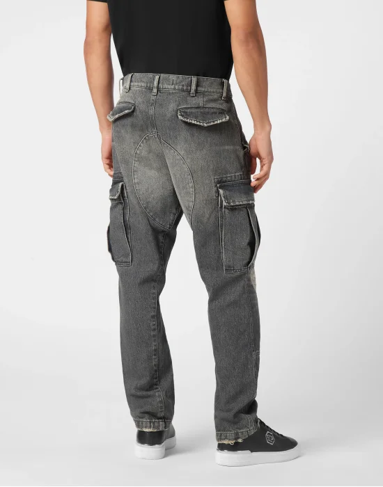 Denim Cargo Trousers