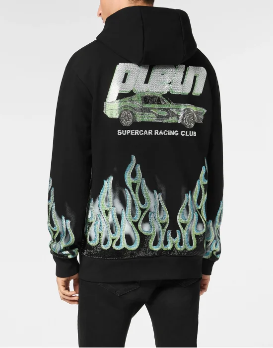 Hoodie Sweatshirt LS Flame Racing