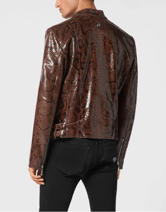 Python Leather Jacket