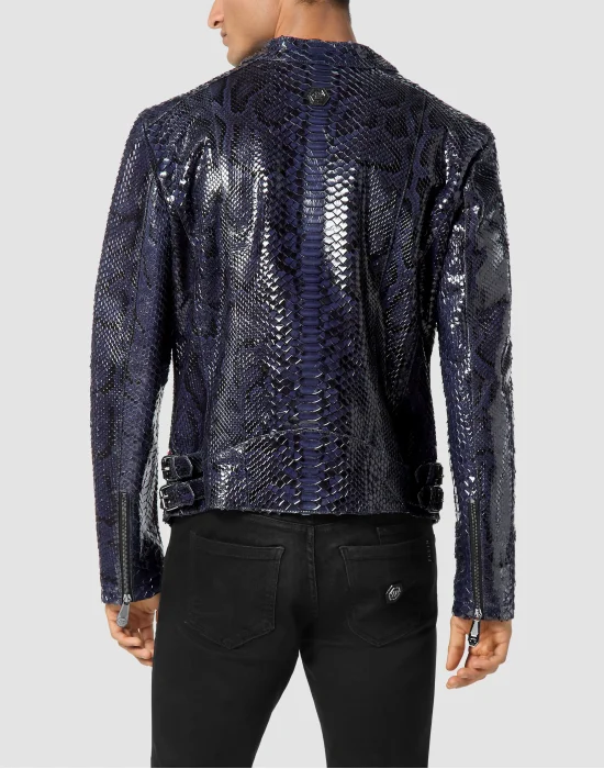 Python Leather Jacket