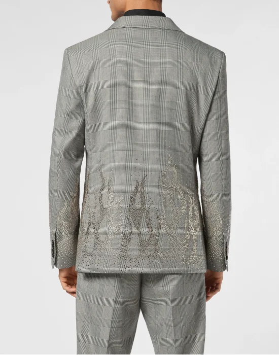 English Check Blazer LS Strass Flame