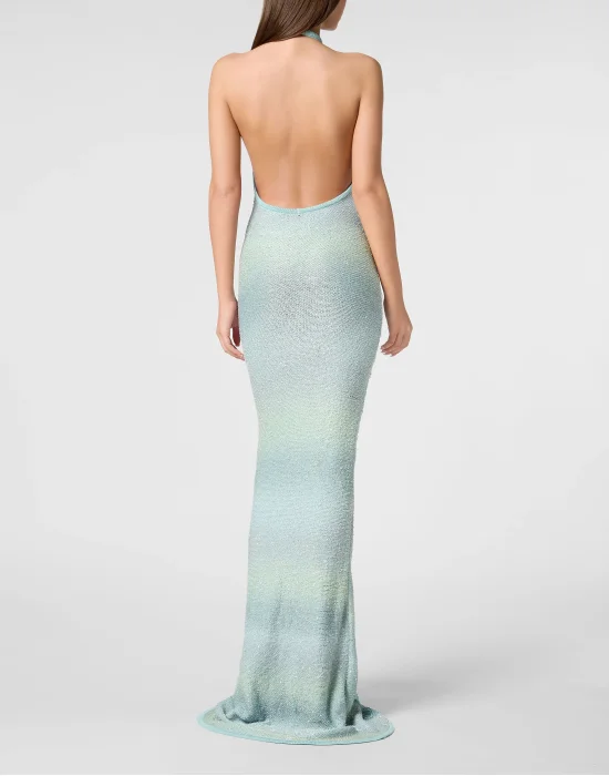 Paillettes Long Dress Multicutting